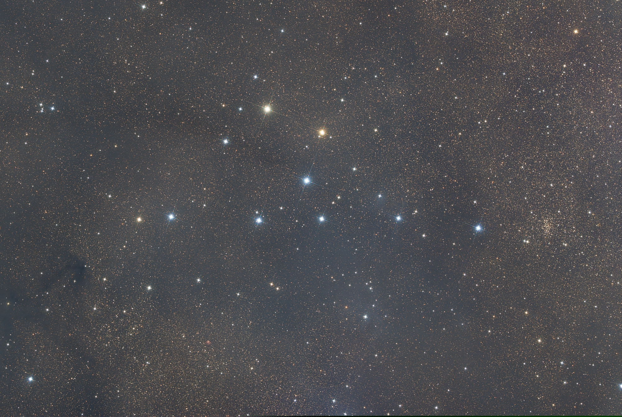 Collinder 399, Brocchi's Cluster or simply Coathanger Cluster is an asterism in the constellation Fox in the northern sky.